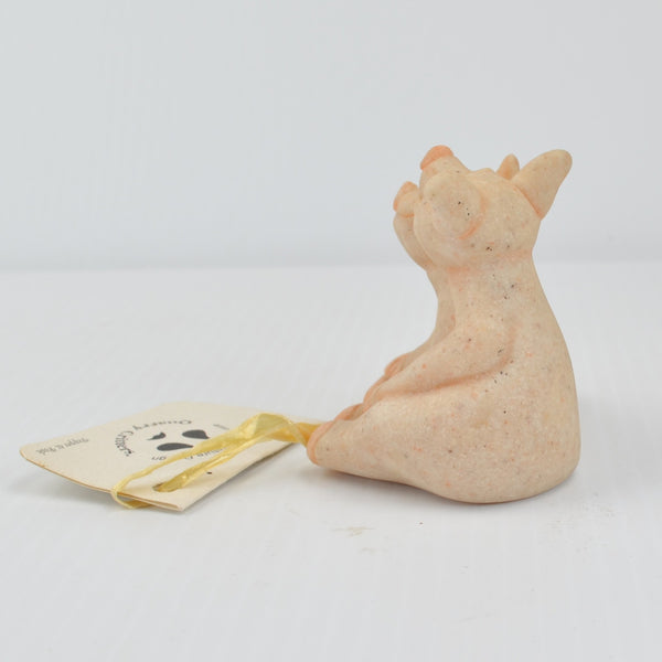 Second Nature Design Quarry Critters Pepper & Posh Pig Figurine - with Tag 2000