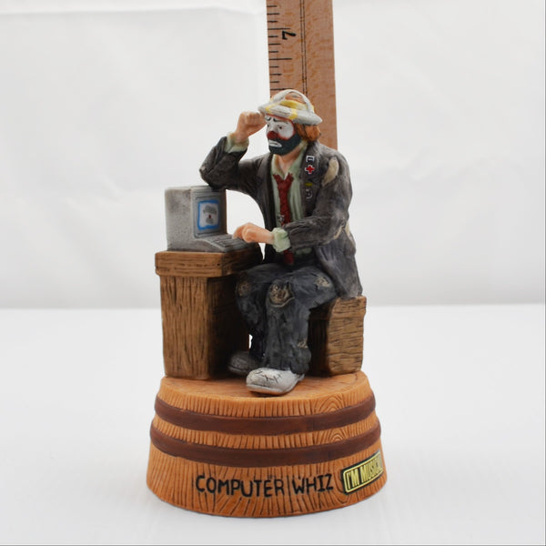 Emmett Kelly Jr Clown Music Box Plays "Whistle While You Work" Computer Whiz