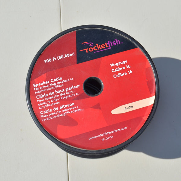 RocketFish Speaker Cable 16 Gauge RF-G1151 Pure Copper Wire Spool
