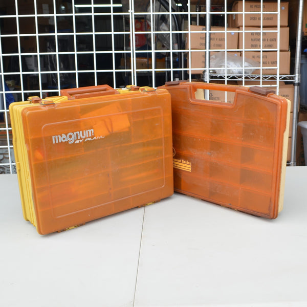 2 Sided Plano Magnum Fishing Lure Storage Box With Lures + Single Sided Lure Box
