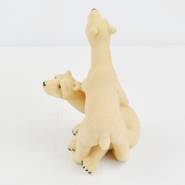 Quarry Critters Polar Bear Peter & Polly Bear Figurine 2000 Second Nature Design