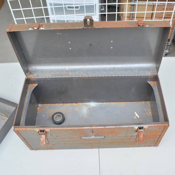 Vintage Craftsman Gray Toolbox - Rusty 20"