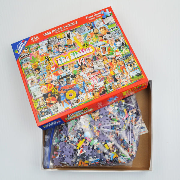 White Mountain Collage Puzzle - The Sixties 1000 Piece Jigsaw Puzzle - 24 X 30