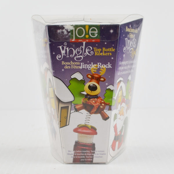 Christmas Nutcracker Jingle Top Bottle Rocker - Wine Cork, Liquor Bottle Stopper