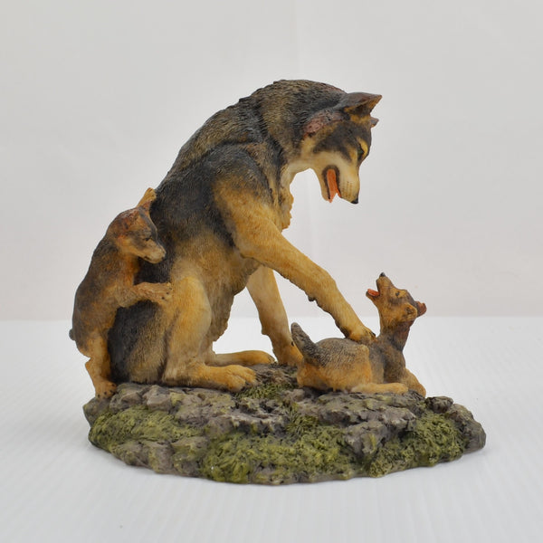Hamilton Wolves of the Wilderness Collection Figurine Wolf Pups Time For Play
