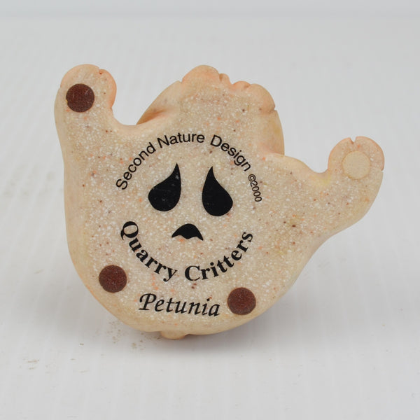 Quarry Critters Petunia Pig - Sitting Stone Pig Figurine - 2000 Second Nature
