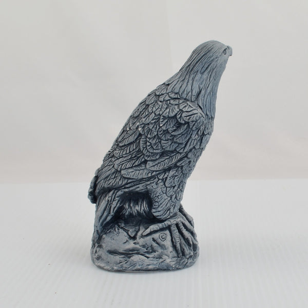 Eagle Sculpture Figurine Mt. St. Helens Volcanic Ash - Artisan Made in USA