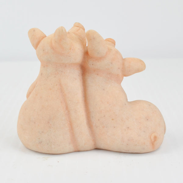 Second Nature Design Quarry Critters Pepper & Posh Pig Snuggle Figurine - 1999