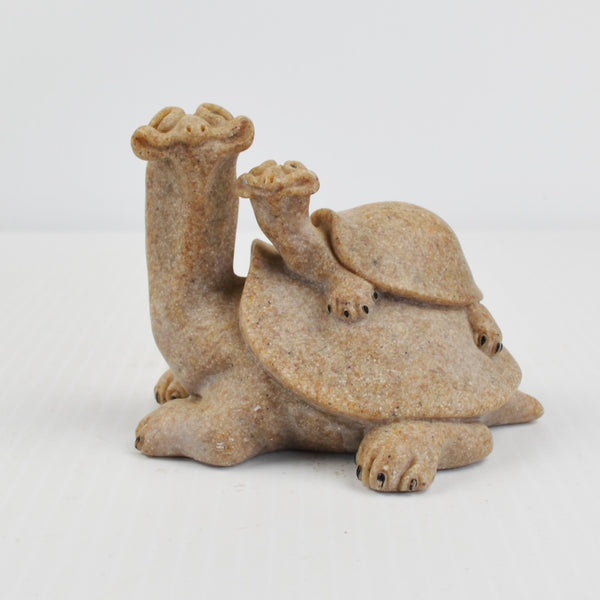 Quarry Critters Turtle Figurine "Tory & Taz" 2000 Carrying Second Nature Design
