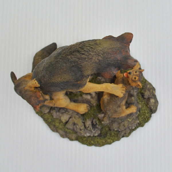 Hamilton Wolves of the Wilderness Collection Figurine Wolf Pups Time For Play