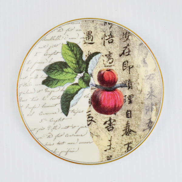 Bernardaud Limoges Canape Plates 6 Poesie/Poetry Porcelain Appetizer Set France