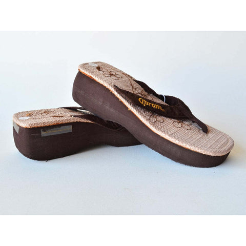Corona Platform Flip Flop Thong Sandals Beer Beach - Womens 7 / 8 with 2" Heel