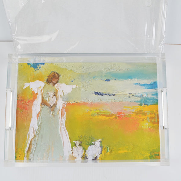 Anne Neilson Home Acrylic Tray With Interchangeable Angel Art Inserts