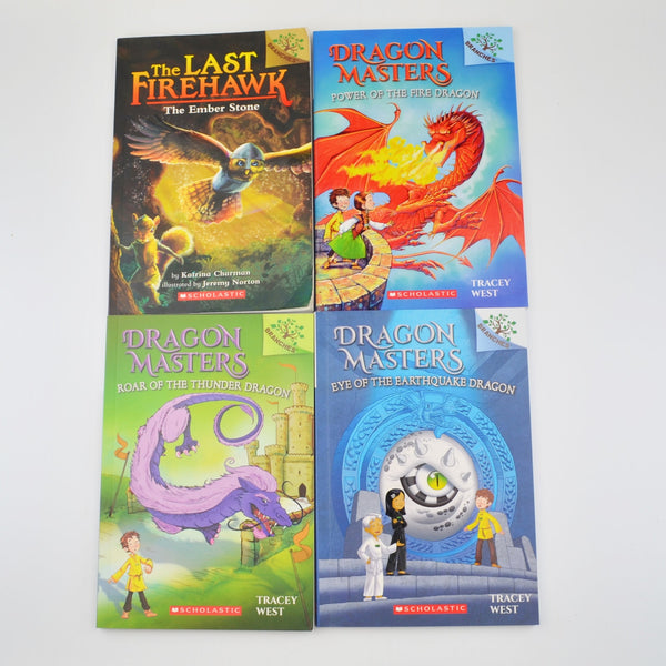 Dragon Masters by Tracey West Books 4, 8, 13 & Last Firehawk Book 1 - Lot of 4