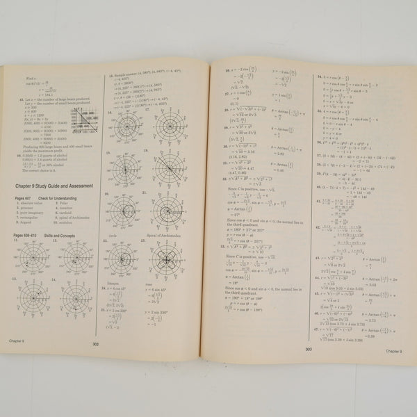 Precalculus Advanced Mathematical Concepts Worked-Out Solutions Manual / Key (B)