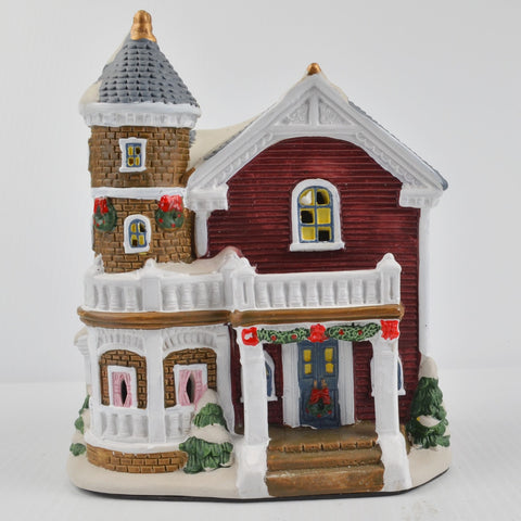 Holiday Time Village Christmas Victorian House - New LED Light Cord