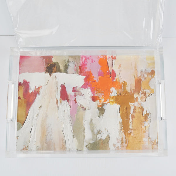 Anne Neilson Home Acrylic Tray With Interchangeable Angel Art Inserts