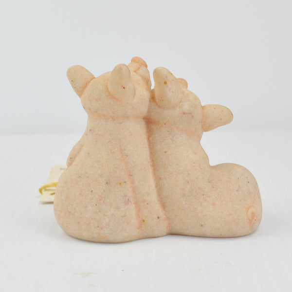 Second Nature Design Quarry Critters Pepper & Posh Pig Figurine - with Tag 2000