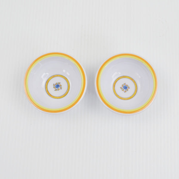 Sur la table Melamine Condiment / Dipping Bowls, Set of 2 Yellow Floreale 3.25"