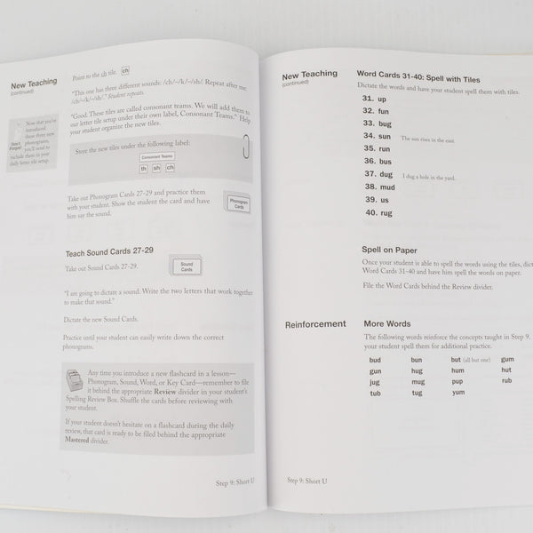 All About Spelling Level 1 Teacher Manual, Student Packet, Basic Phonograms