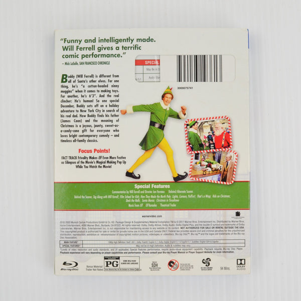 ELF (BLU-RAY, 2005) Will Ferrell, James Caan - NEW SEALED
