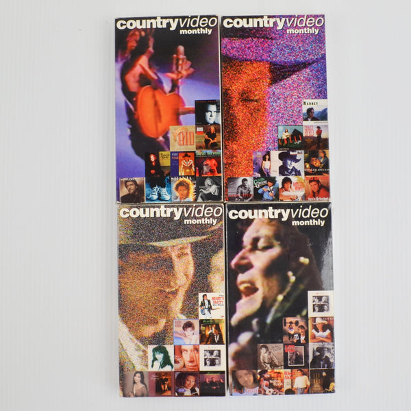 Country Video Monthly 1995 VHS Lot 4 - March, April, May, August - Randy Travis
