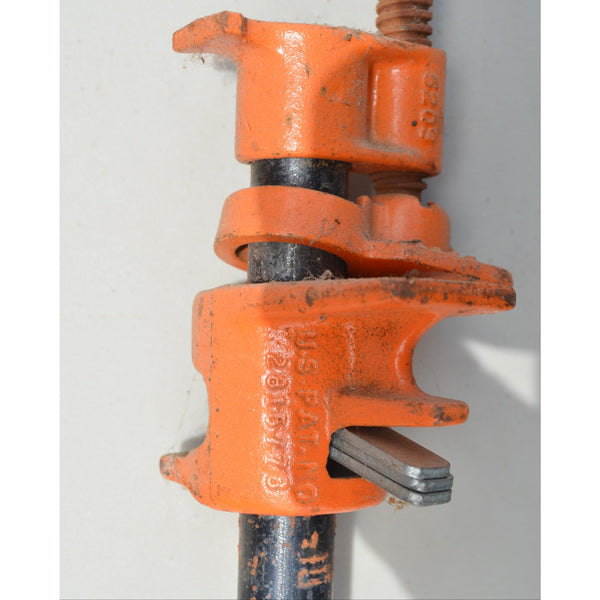 Lot of 4 Pipe Clamps Various Lengths - VIntage 3/4"