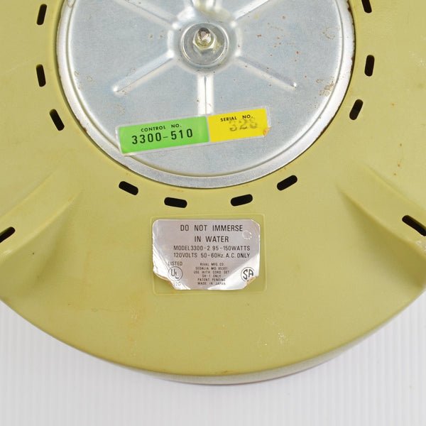 Vintage Avocado Green Rival Deluxe Crock Pot Slow Cooker 5-Qt Model 3300-2 1970s