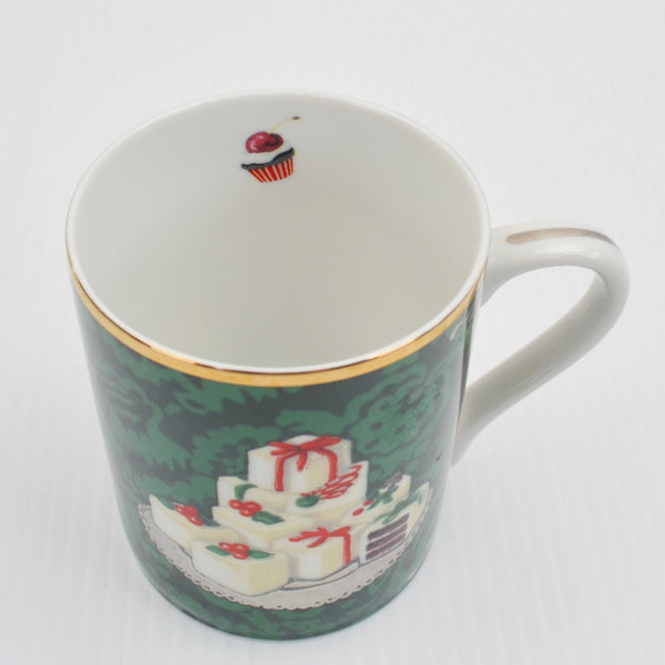 Andrea by Sadek Cherry Cake Coffee Mug "Les Delices" Japan Porcelain Vintage