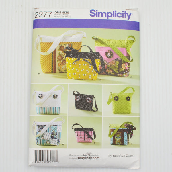 Lot of 3 Simplicity Sewing Patterns - Shoulder Bags, Purses, Clutch, Totes - CUT
