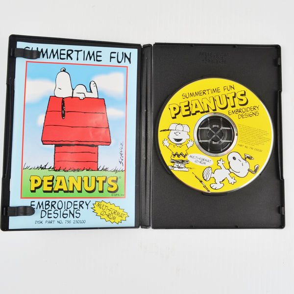 Peanuts Summertime Fun Machine Embroidery Designs CD - Snoopy, Charlie Brown