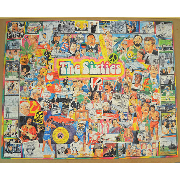 White Mountain Collage Puzzle - The Sixties 1000 Piece Jigsaw Puzzle - 24 X 30