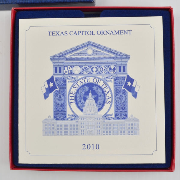2010 Texas State Capitol Ornament With Box & Pamphlet - Christmas Holiday - NEW