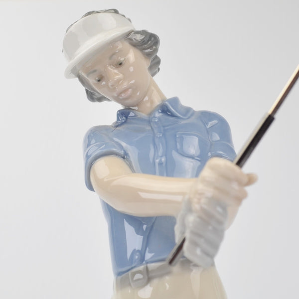 Vintage Lladro NAO Porcelain "Fore!" Golfer Figurine Golf Swing 451 Spain 1985