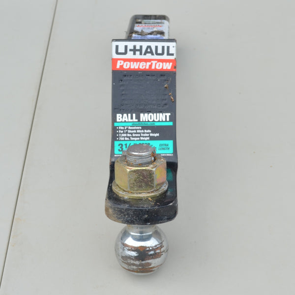 U-Haul Towing Trailer Hitch w/ 2" Ball Mount 7,500 lbs 3-1/2" Drop - NO Pin