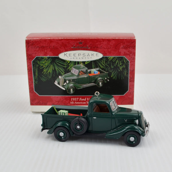 Hallmark All American Truck Lot of 4  Keepsake Christmas Ornaments - Ford, Chevy
