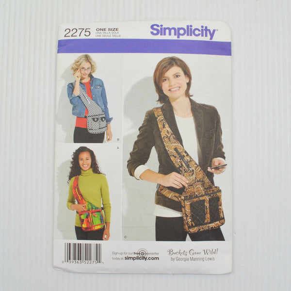 Lot of 3 Simplicity Sewing Patterns - Shoulder Bags, Purses, Clutch, Totes - CUT