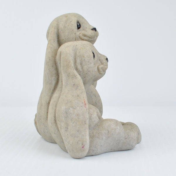 Second Nature Design Quarry Critters Rachel Roni - Hugging Bunnies Figurine 2001
