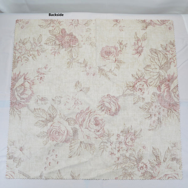 Covington Eleanors Garden Rose Beige Green Drapery Fabric Valerie-32 Remnant 26"