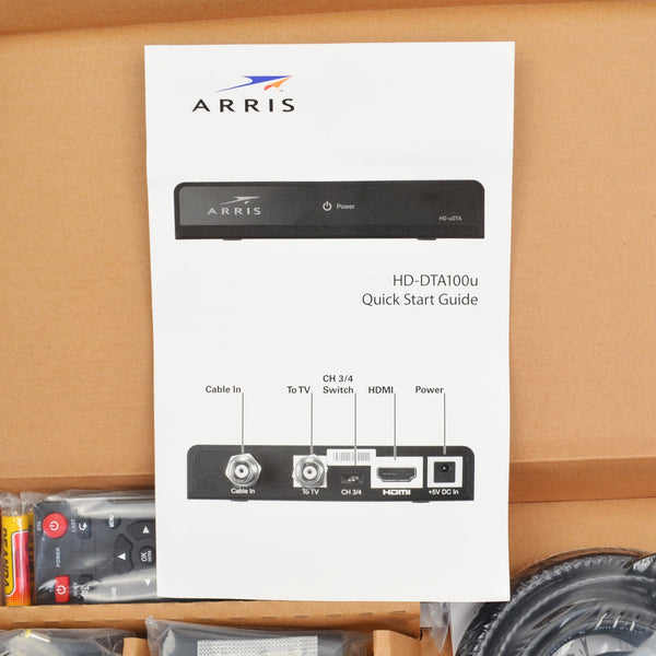 ARRIS HD -DTA100u/4300/000 Digital Transfer, Remote, Cable, AC Power Adapter NEW