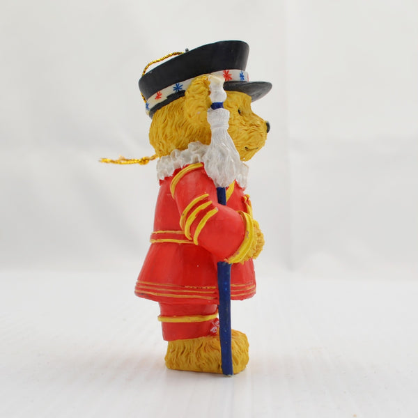 Vintage Harrods Teddy Bear Ornament Beefeater Guard Christmas London Holiday