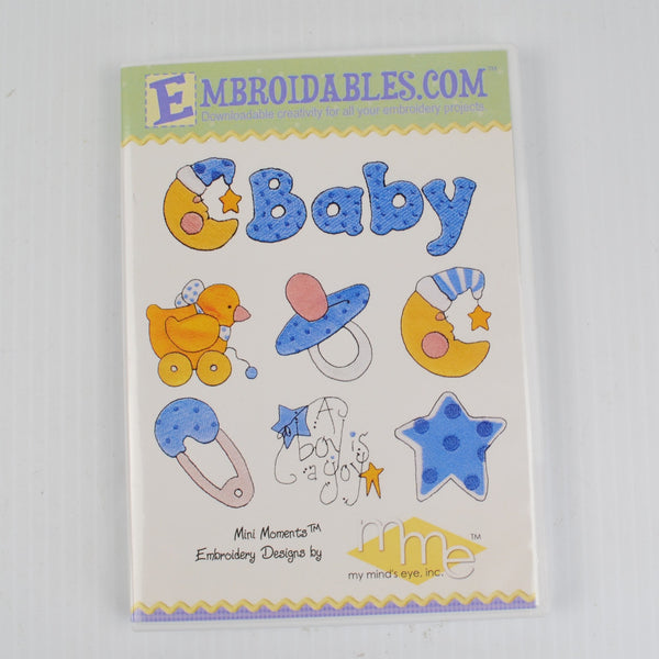 Baby Boy Embroidery Designs Lot of 2 CDs by San Lori, My Minds Eye - Blue Baby