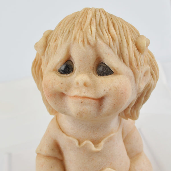 Caroline Quarry Kids Girl Shelf Sitter Second Nature Design 2001 Whimsical Stone