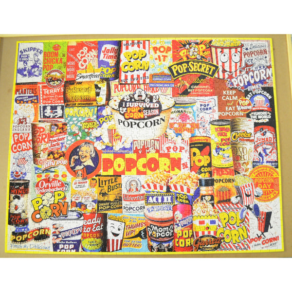 White Mountain Collage Puzzle - Popcorn 1000 Piece Jigsaw Puzzle - 24 X 30