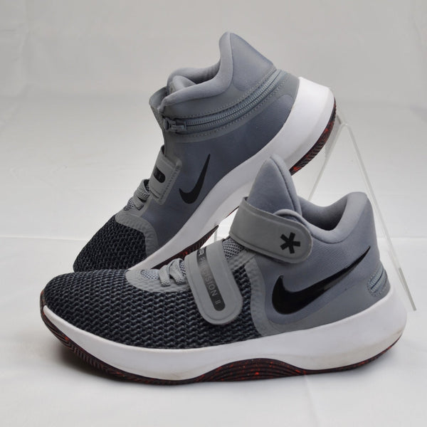 Nike Air Precision II Flyease Womens 9 Basketball Shoes Mid Top Gray Sneakers