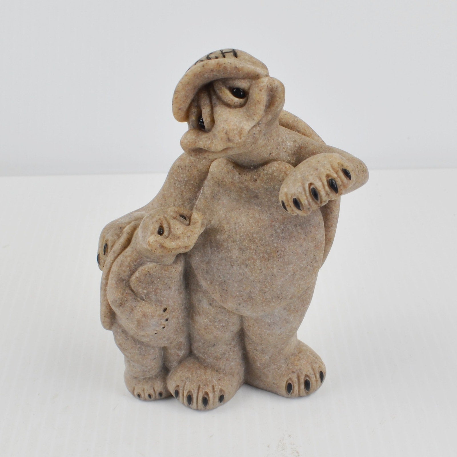 Quarry Critters Turtle Figurine "Telly & Tug" 2004 Cousins, Coach, Father & Son
