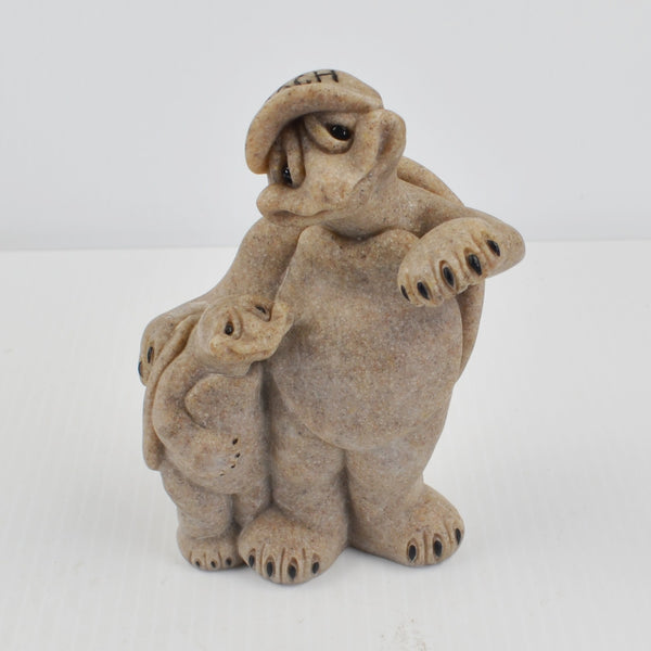 Quarry Critters Turtle Figurine "Telly & Tug" 2004 Cousins, Coach, Father & Son