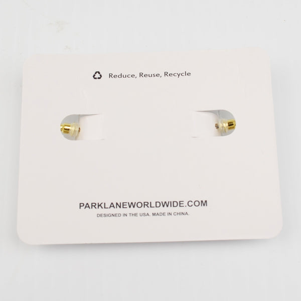 Park Lane Crystal Rhinestone Paved Hoop Earrings - Gold Tone  - NEW