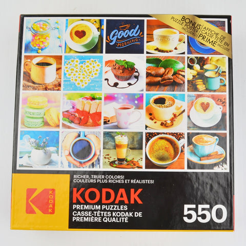 RoseArt Kodak Love Coffee Puzzle 550 Piece Premium Jigsaw Puzzle - 100% Complete