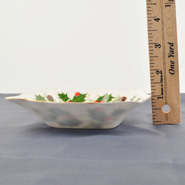 Royal Tuscan Noel Nut Candy Dish - Christmas Holly Berry Plate - Wedgewood Group